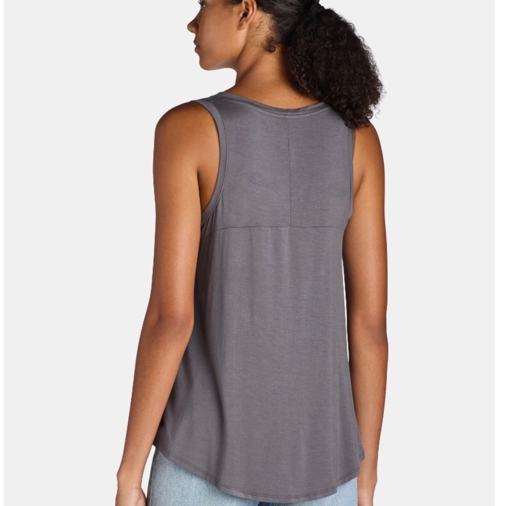 TIME and TRU Womens Tank Top Size Medium 8-10 Relaxed Fit Sleeveless Gray  New - Picture 2 of 7